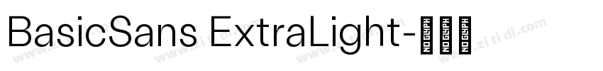 BasicSans ExtraLight字体转换
